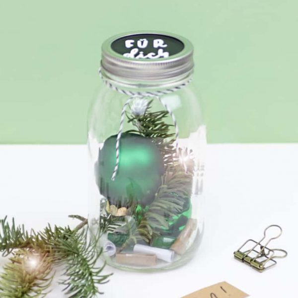 Last-Minute DIY-Geschenkidee im Glas