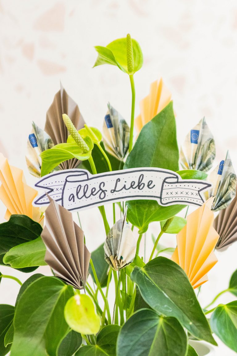 Kreatives Geldgeschenk im Pflanztopf basteln