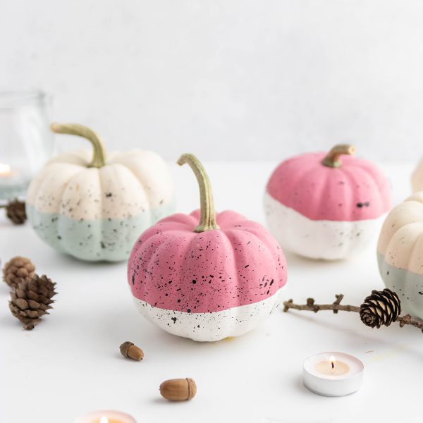 DIY Kürbisdeko: Kürbis bemalen und im coolen Dip-Dye Look gestalten