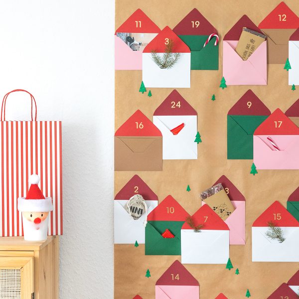 DIY Adventskalender aus Briefumschlägen basteln