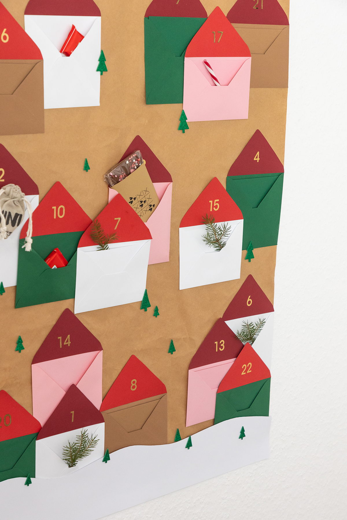DIY Adventskalender aus Briefumschlägen