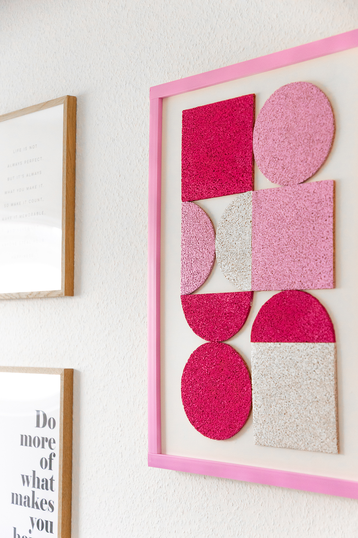 Geometrisches Wandbild aus Kork basteln