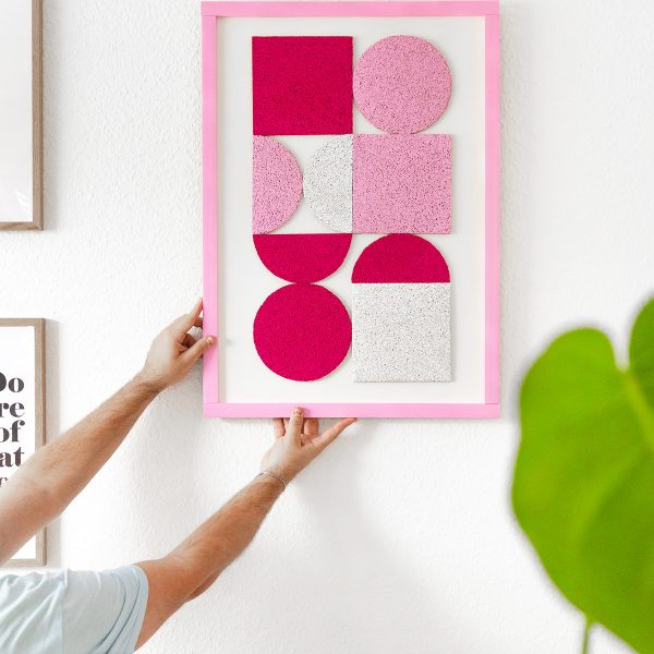 Geometrisches Wandbild aus Kork basteln