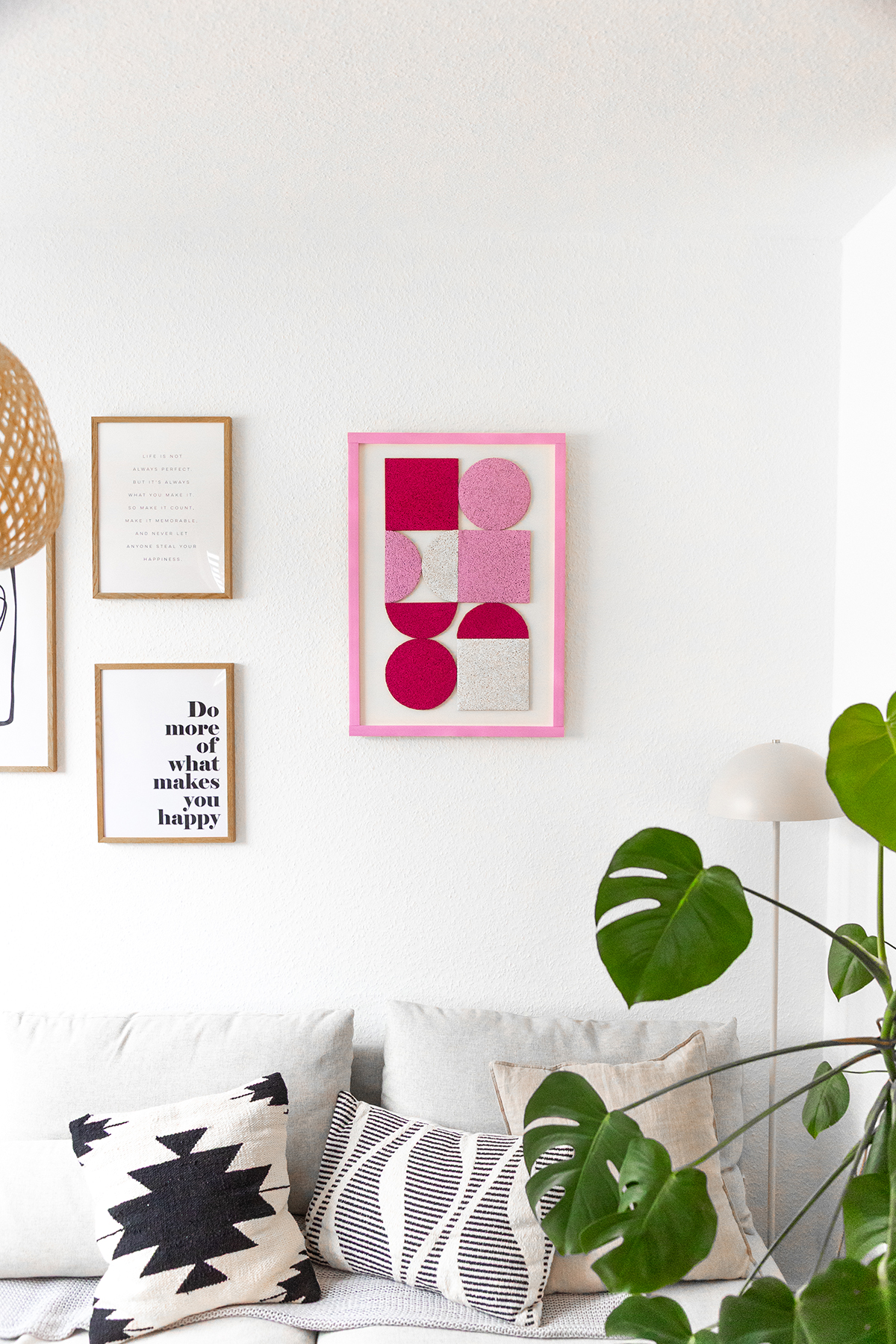 Geometrisches Wandbild aus Kork basteln