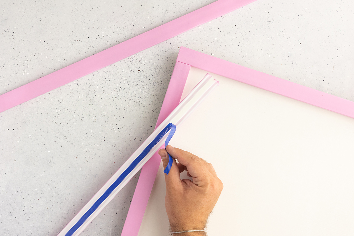 Geometrisches Wandbild aus Kork basteln