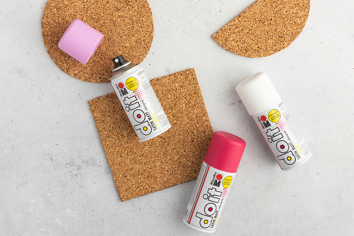 Geometrisches Wandbild aus Kork basteln