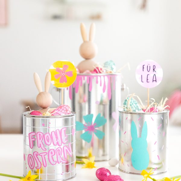 DIY: Osternester basteln aus leeren Farbdosen