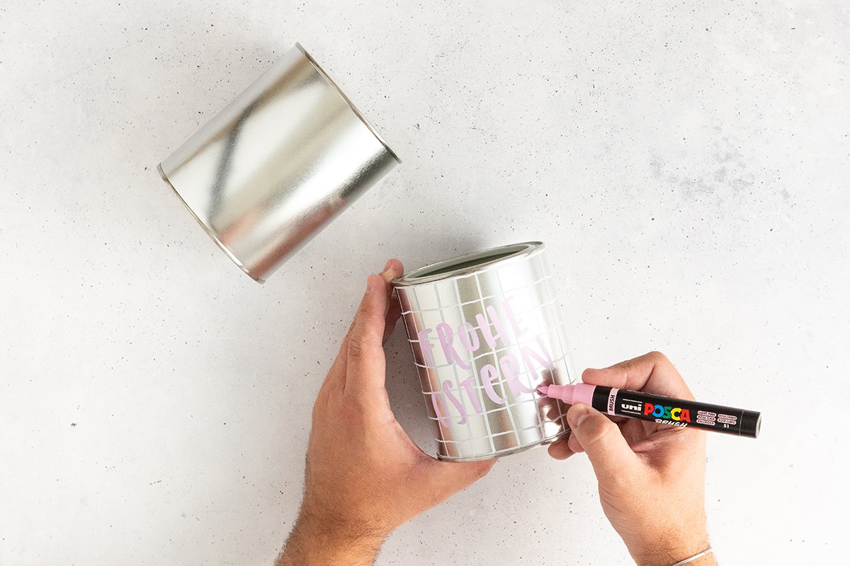 DIY Osternester basteln aus leeren Farbdosen