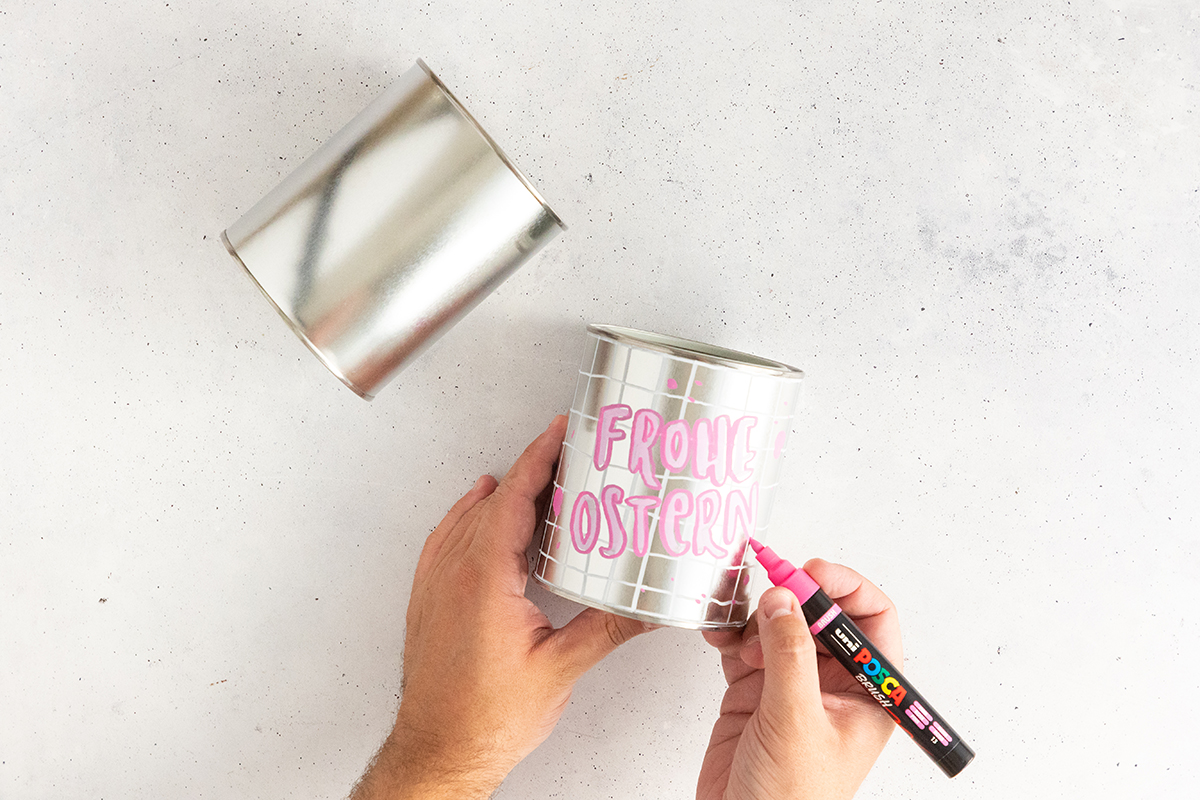 DIY Osternester basteln aus leeren Farbdosen